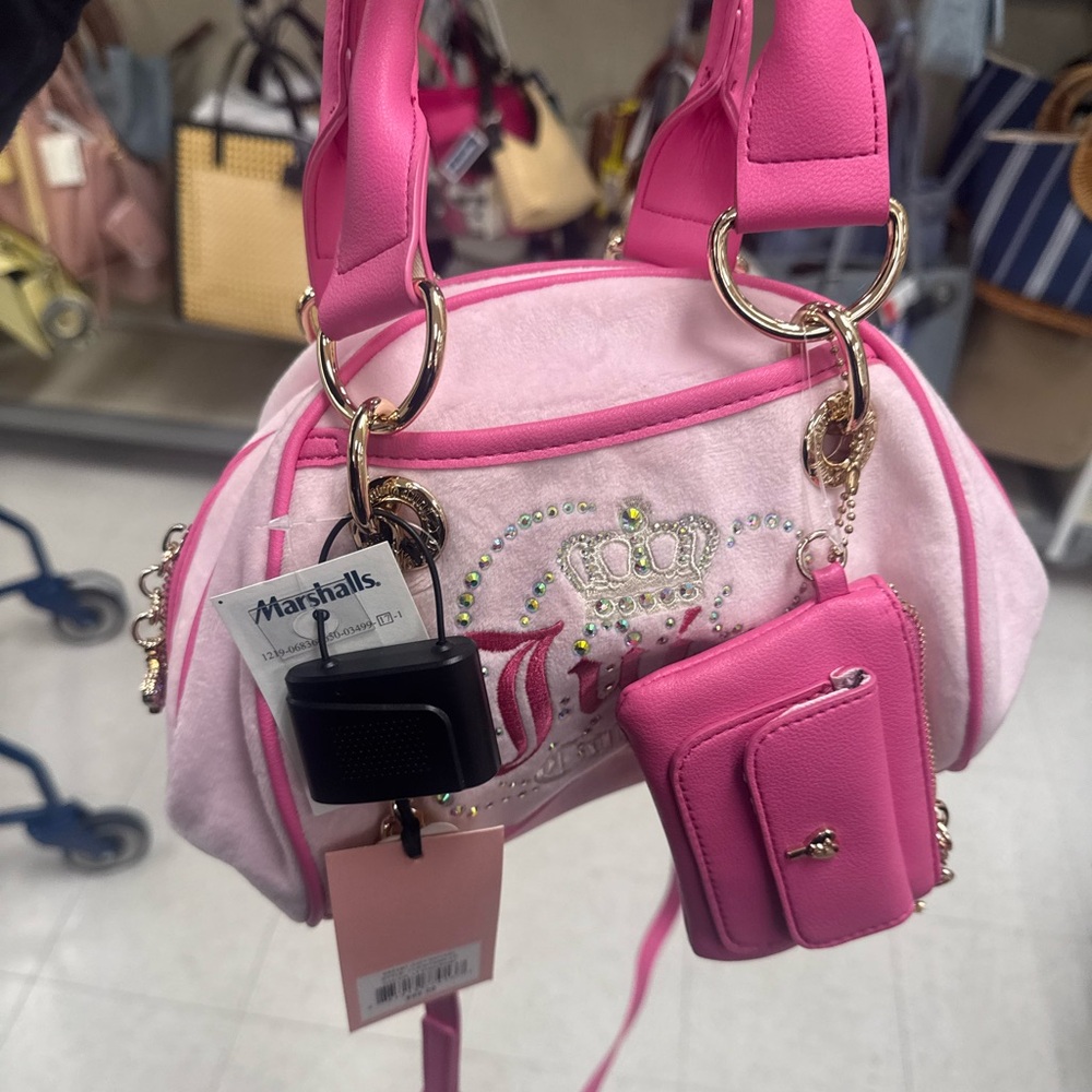 Pink Women's Bag with Embellishments